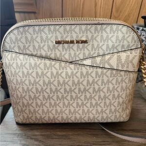 Michael Kors Monogram Tan Crossbody Bag